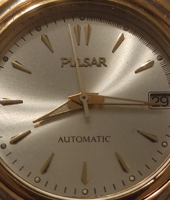 часы Pulsar (Seiko) Automatic Japan  Y621-6020 Data Gold Dial  винтаж