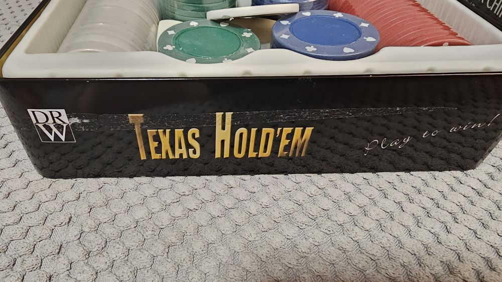 Zestaw Poker Texas Hold'em Chipy + Karty English