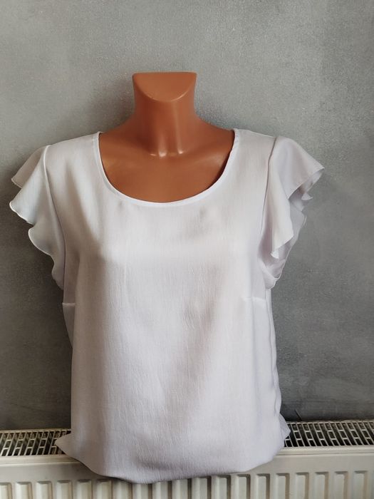 Elegancka biała bluzka na wiele okazji L-4Xl