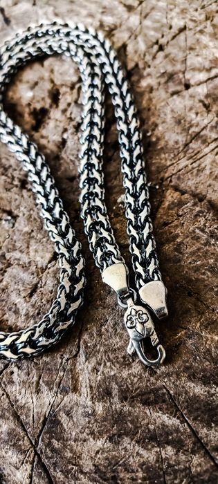 Срібна цепочка пітон Цепь кобра кардинал рамзес венеціанка серебро