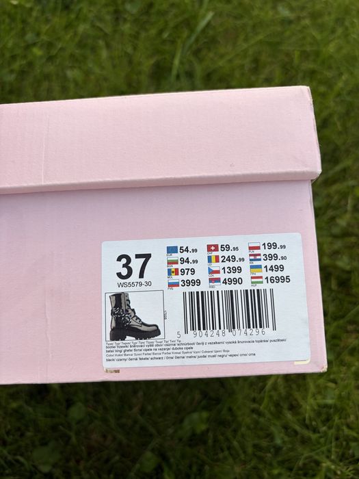 Buty Glany DeeZee EU37 Nowe z Metką Czarne Lakierowane