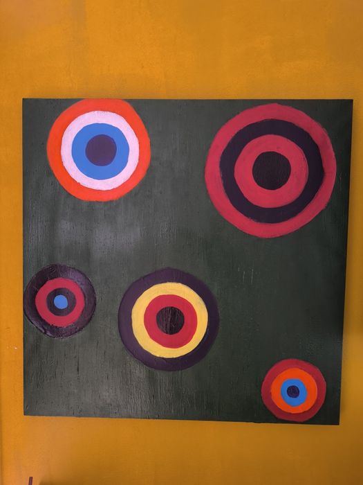 Quadro"Big Eyes" pintado a acrílico