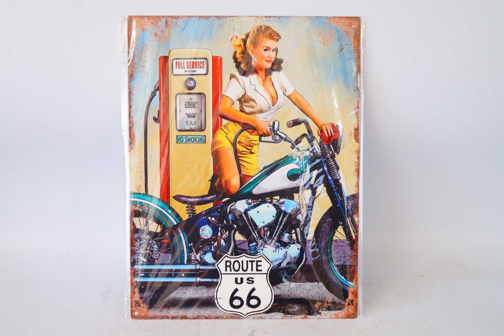 Plakat szyld metalowy 33/25 cm ROUTE 66