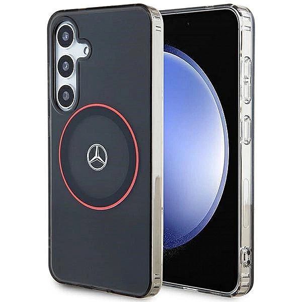Etui Mercedes Double Layer W Red MagSafe na Samsung Galaxy S24 - czarn