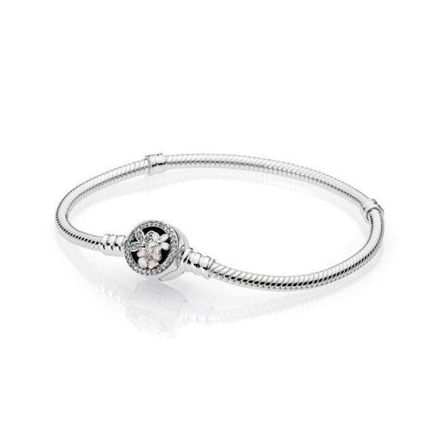 Pulseira Poetic Blooms Pandora em Prata de Lei S925 !!Nova!!