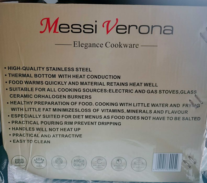 Jogo de panelas em aço inoxidável