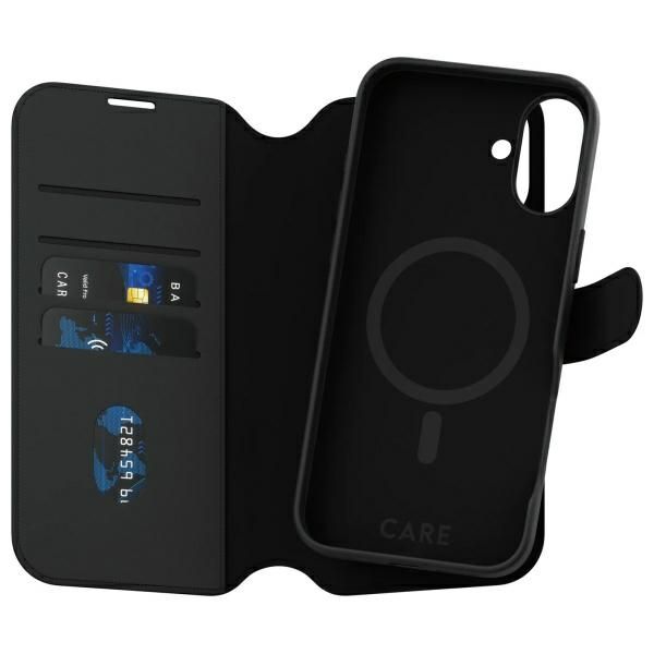 Etui CARE by PanzerGlass Feature Tango 2in1 Wallet iPhone 16 Plus 6.7 MagSafe czarny/black 1331