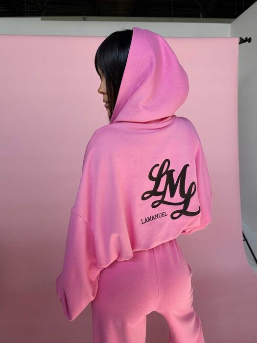 La manuel dres komplet positive różowy