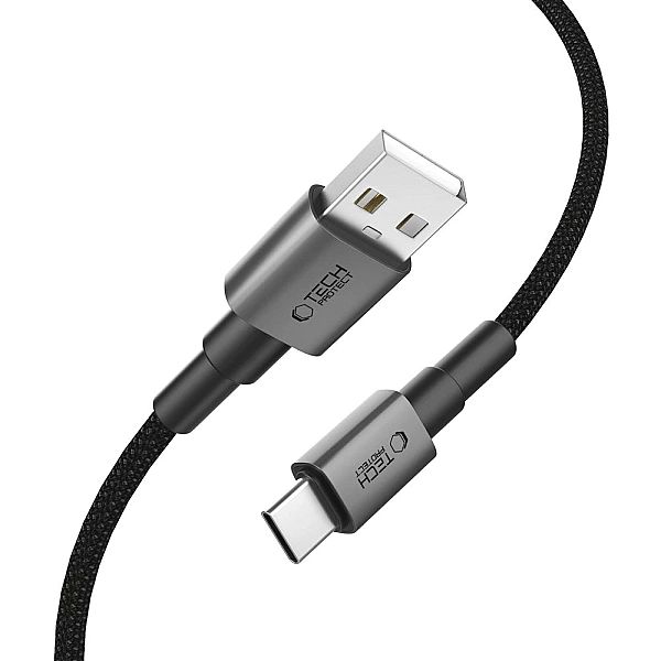 Kabel Tech-Protect Ultraboost DNA USB-A / USB-C 15W/3A 300 cm - szary