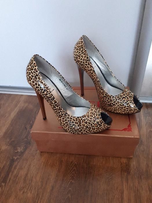 Piękne buty SOPEIA rozmiar 37 Panterka najmodniejsze skóra naturalna