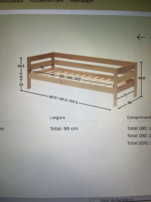 Cama com gaveta-cama LUFE