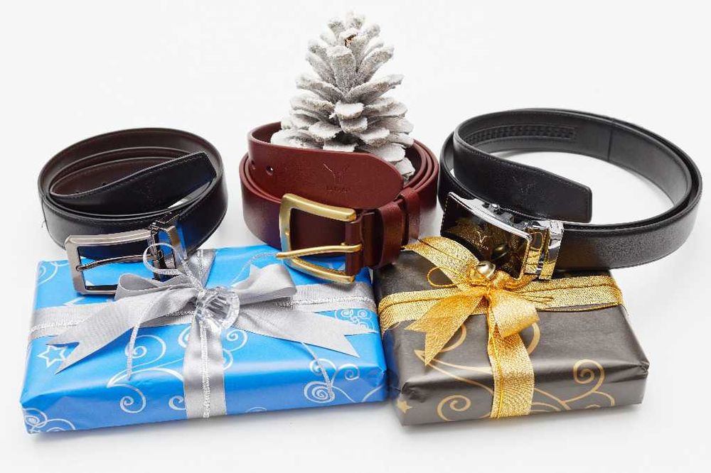 Wyjątkowa promocja - Męski pasek skórzany brązowy - marki Labran