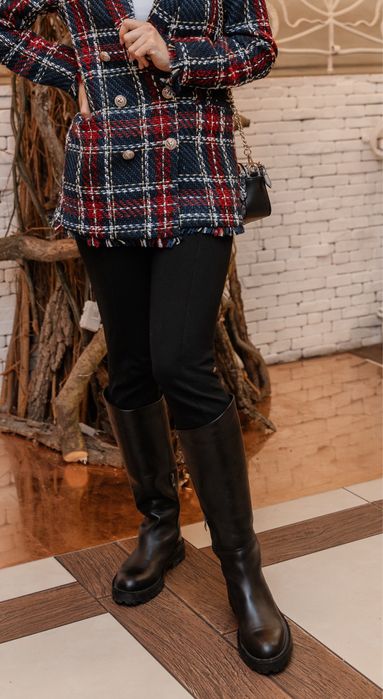 Шкіряні чоботи в жокейському стилі або труби 40 р