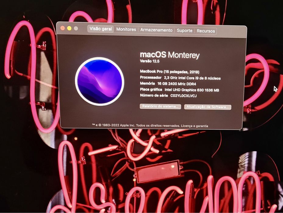 MacBook Pro Retina 15.4 inch OctaCore i9 - 16GB - SSD 500GB
