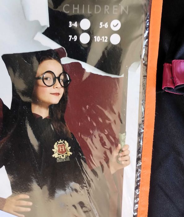 Fato Disfarce Carnaval Halloween Harry Potter 6-7 Anos
