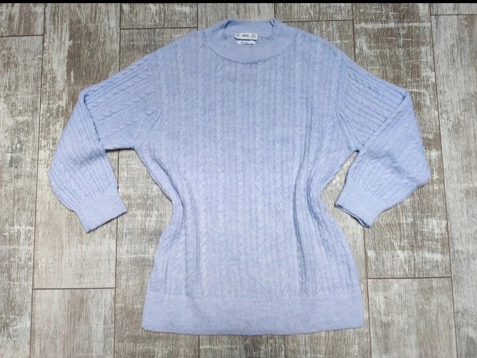 Liliowy sweter półgolf oversize Mango rozmiar S, 36
Długość całkowita