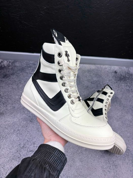 ‼️В УКРАЇНІ‼️ Ботинки Rick Owens x Chrome Hearts geobasket геобаскет