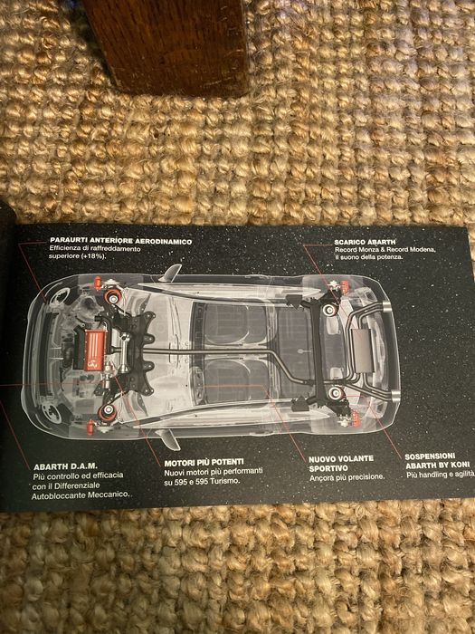 Catálogo gama Abarth 595. Versão em italiano, muito bom. Fiat