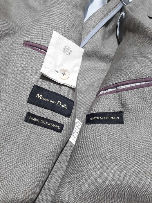 Лляний блейзер Massimo Dutti піджак розмір 54 (XL)