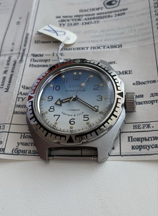 Новий годинник Восток Амфибия СССР 1990 рік механіка Новые часы