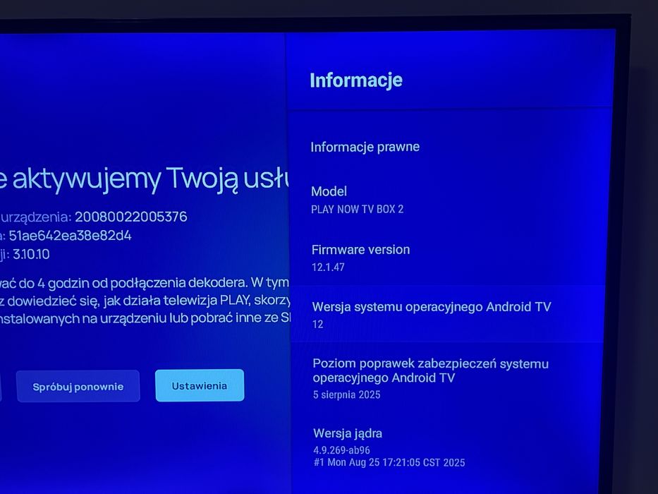 Play tv box 2 4k netflix, canal+