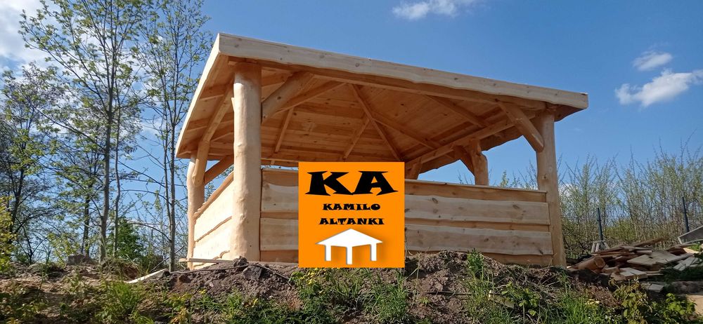 Altana na grubym balu altanka altanki ogrodowe