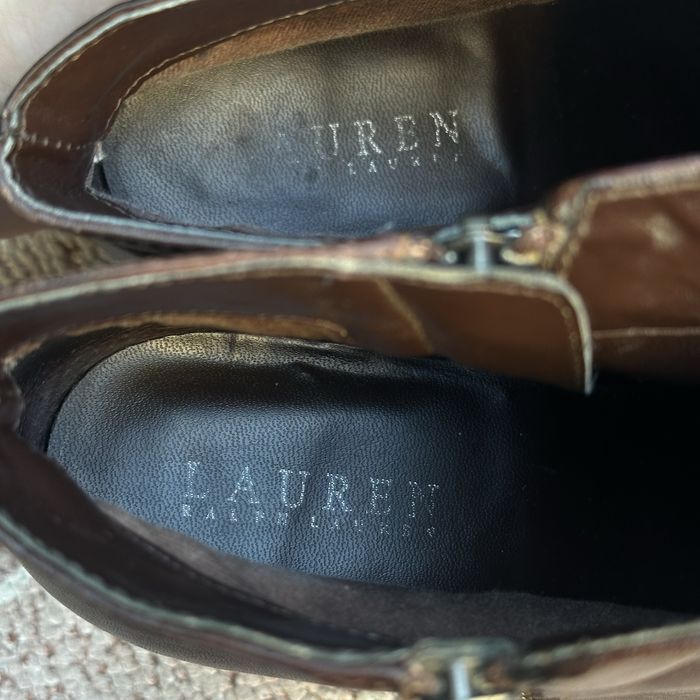 Lauren Ralph Lauren Carlene botki buty skórzane damskie leather boots