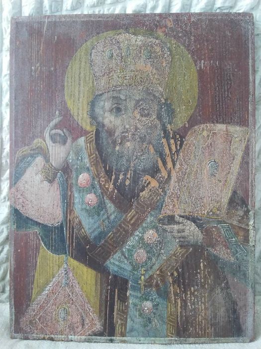 Икона Николай Чудотворец 18 век.