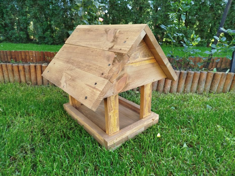 Karmnik dla ptaków XXL impregnowany sadolin wiśniowy 88