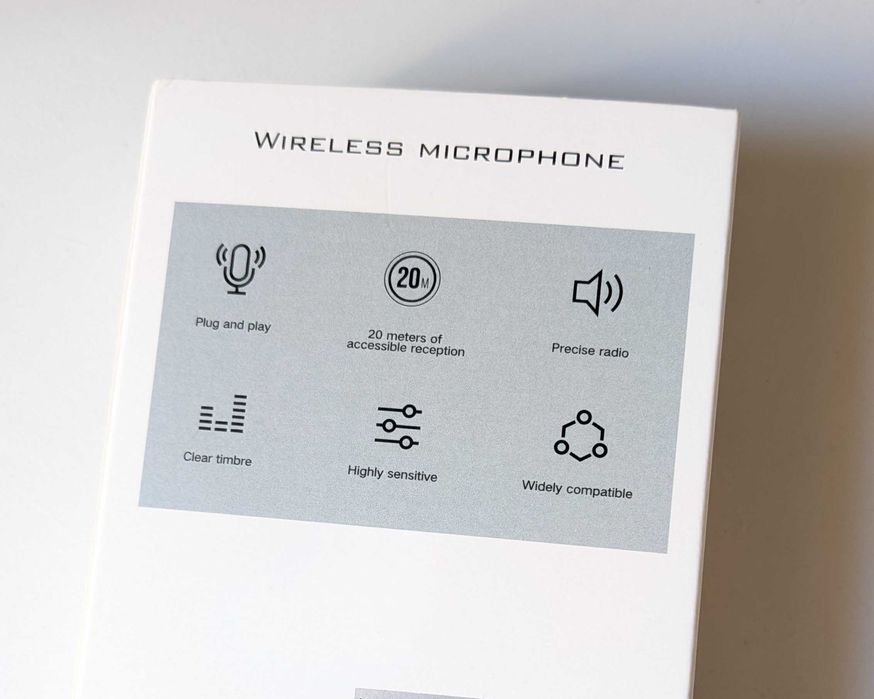 Conjunto de 2 microfones s/ fios com entrada type-C para telemóvel  | Como novos