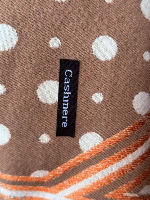 Szal kaszmirowy brżowy cashmere shawl