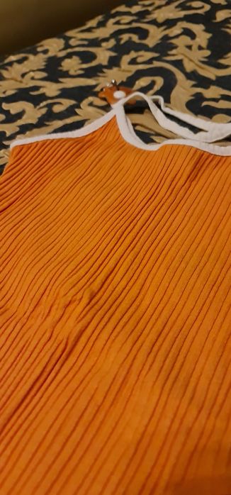 Deborah bis S body pomaranczowe kwiatki