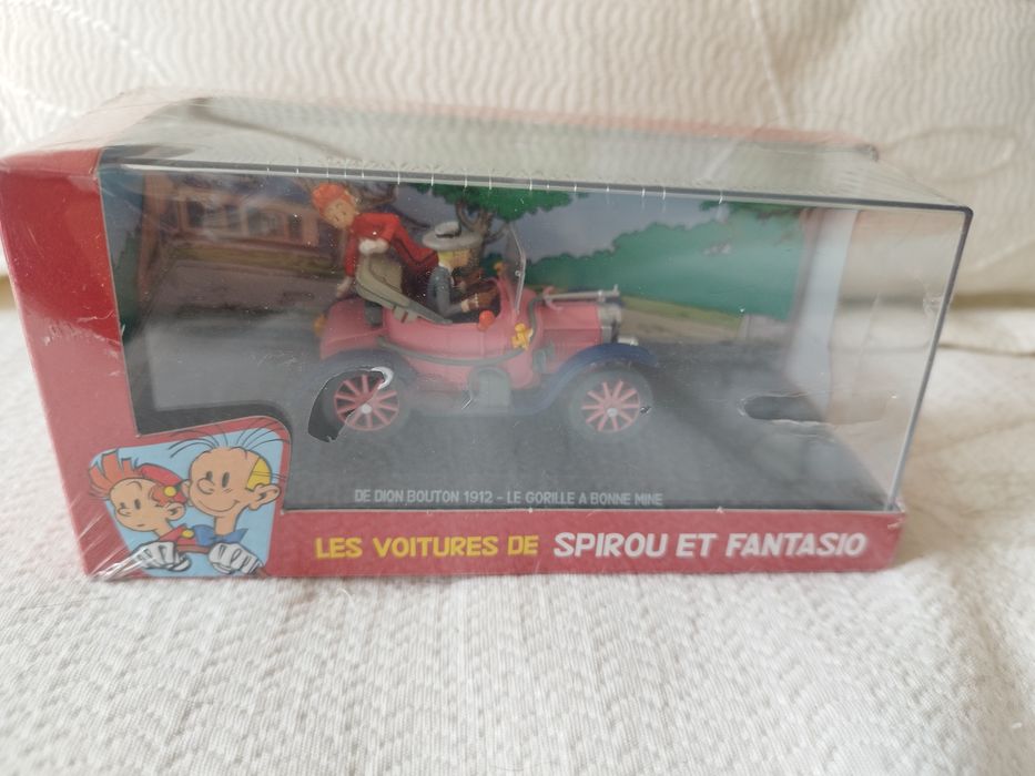 Miniatura do carro Spirou De Dion Bouton de 1912, do álbum "Le Gorille a Bonne Mine