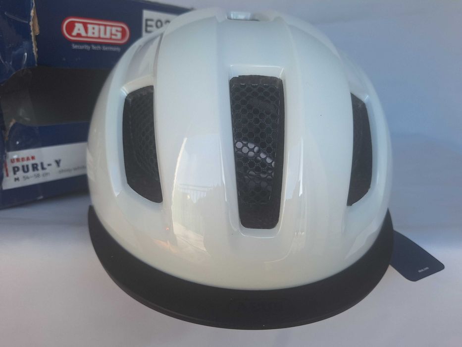 Kask rowerowy Abus Urban Purl-y Shiny White M 54-58cm