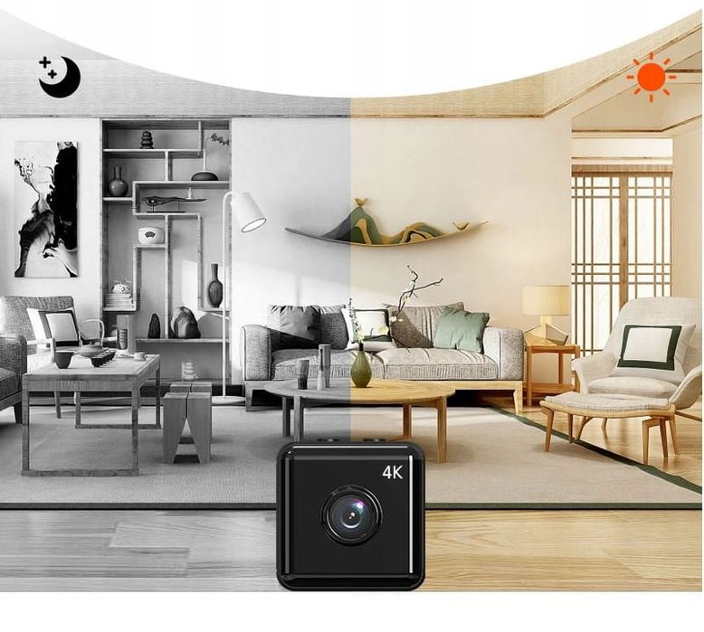 Mini Kamera Szpiegowska 4K z Detekcją Ruchu WiFi