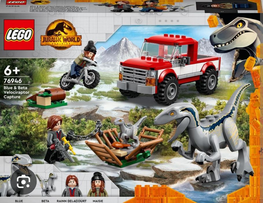 Lego 76946 Jurassic World Schwytanie welociraptorów Blue i Bety +6 lat