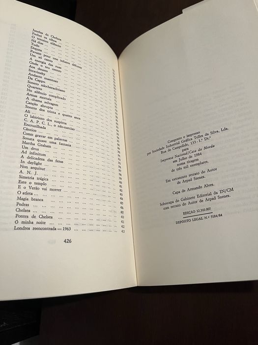 Oferenda, Alberto de Lacerda