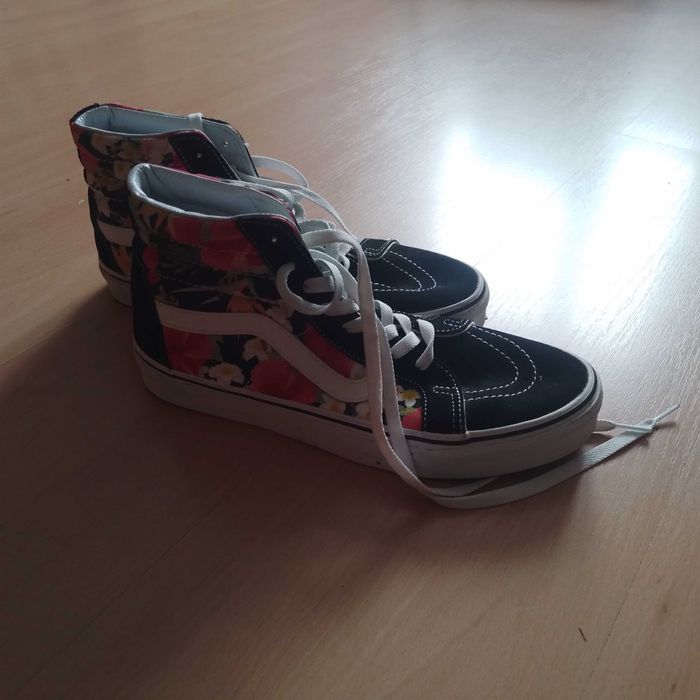 Vans trampki skate punk kwiaty r42 jak nowe