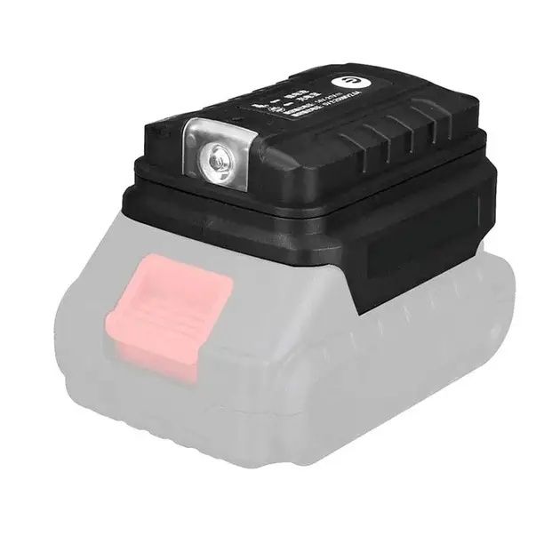 Адаптер модуль USB адаптер (powerbank 2 USB + ліхтар)