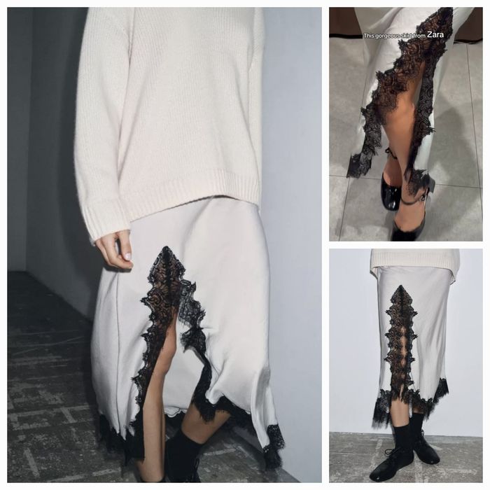 Шикарна спідниця Zara zw collection з мережевом. Хіт сезону. New