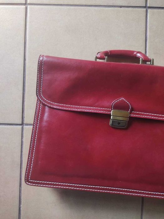 Toscanio made in italy teczka z naturalnej skóry uniseks