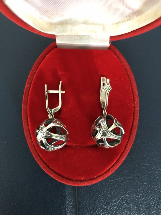 Серебро серьги и кольца