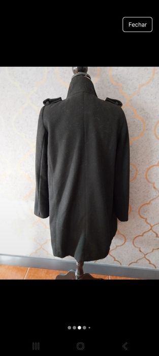 Canadiana sobretudo casaco lã Mango