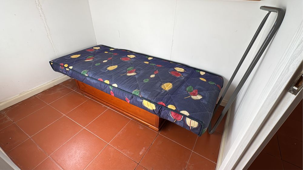 Sofá Cama 180cm Individual com Arrumação