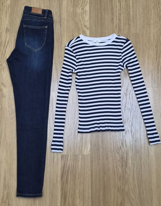 Spodnie jeans TARANKO  + bluzka h&m 36 38