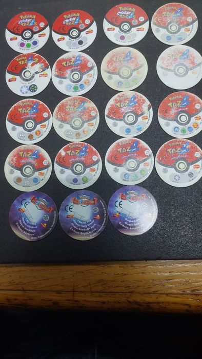 tazos pokémon - vários - 0,40€ - 1€