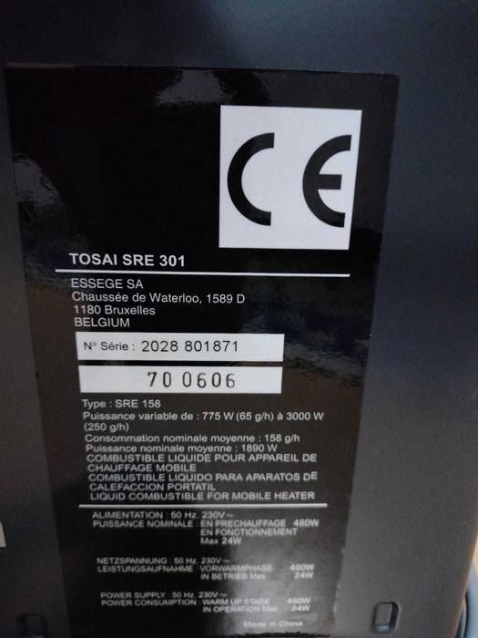Aquecedor de Parafina Tosai