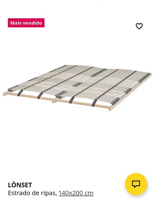 Cama casal Malm + Estrado Lonset (IKEA)
