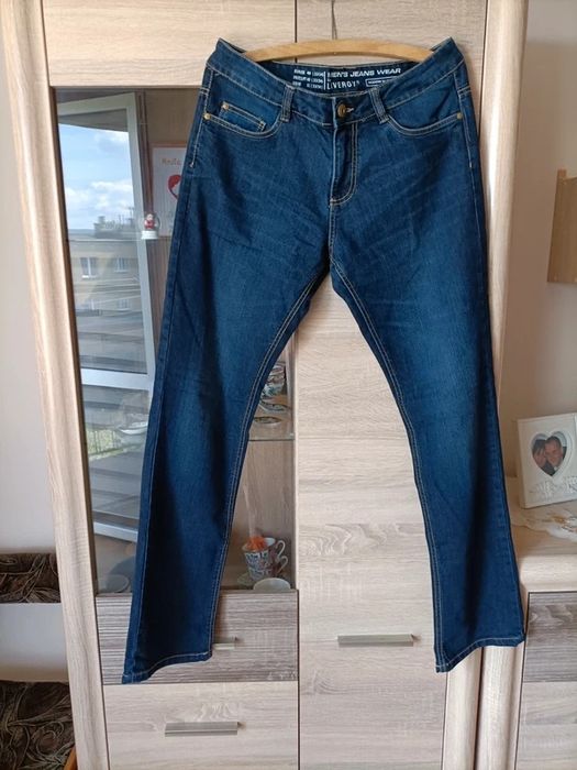 Spodnie damskie jeansowe L