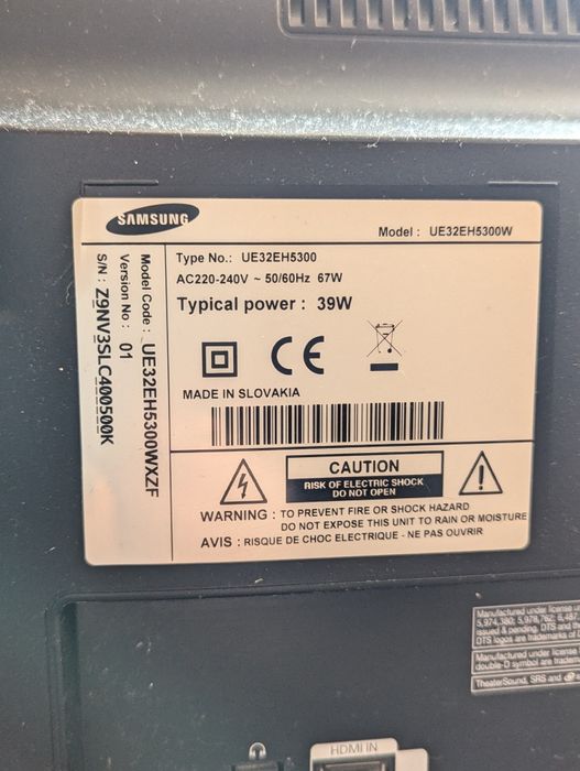 Samsung UE32EH5300 SmartTV/FullHD/100Hz/USB/3xHDMI/DVB-T/C